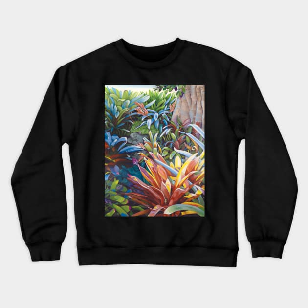 Bromeliad Oasis 1 Crewneck Sweatshirt by artbyelly